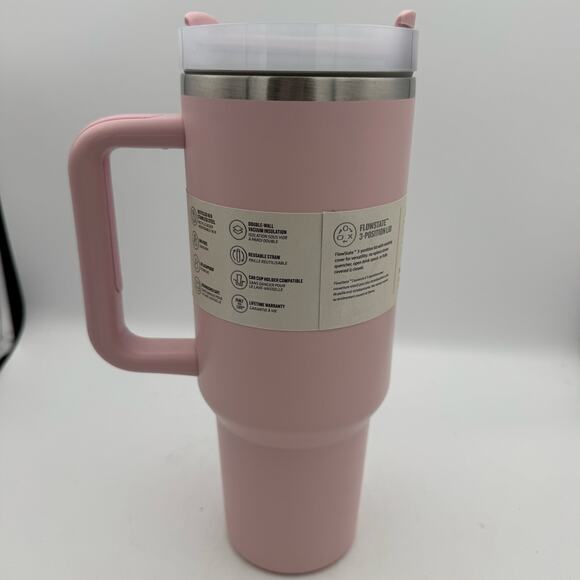 Stanley Quencher H2.0 Tumbler 40oz Cherry Blossom Pink Cup With Straw NIB - Picture 4 of 12